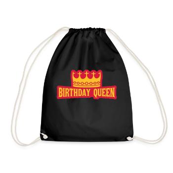 Dire le logo de la reine d’anniversaire - Sac de sport léger - noir - Devant