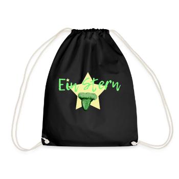 A star in green - Drawstring Bag - black - Front