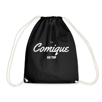 Un comique au top idée cadeau homme humour - Sac de sport léger - noir - Devant