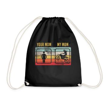 Moto Maman Maman Fête des Mères Enduro Motocross - Sac de sport léger - noir - Devant