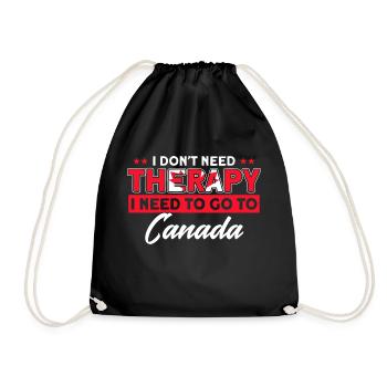 Canadian Flag Canadian Roots Gift - Drawstring Bag - black - Front