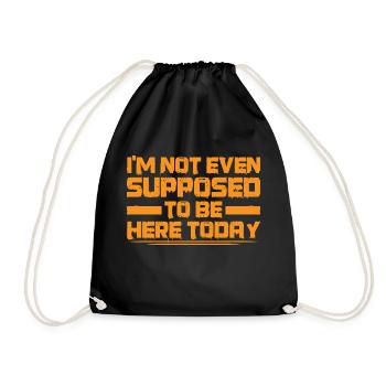 Je ne suis même pas censé être ici aujourd’hui 3 - Sac de sport léger - noir - Devant