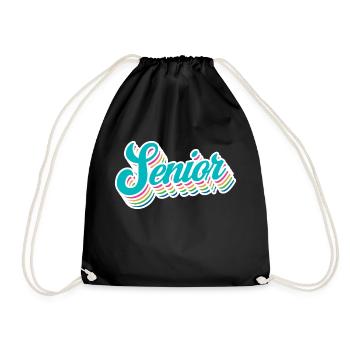 Senior - Student Class Retro Graduation Party Geschenk - Turnbeutel - Schwarz - Vorne