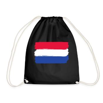 Drapeau hollandais utilisé look - Sac de sport léger - noir - Devant
