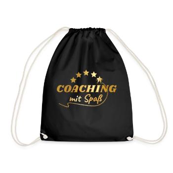 coaching with fun - Drawstring Bag - black - Front