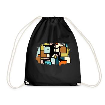 parkour traceur retro freerun wallride - Sac de sport léger - noir - Devant