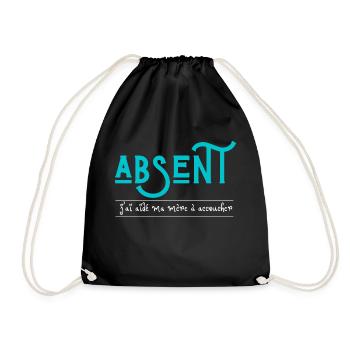 absent j'ai aidé ma mère à accoucher - Sac de sport léger - noir - Devant