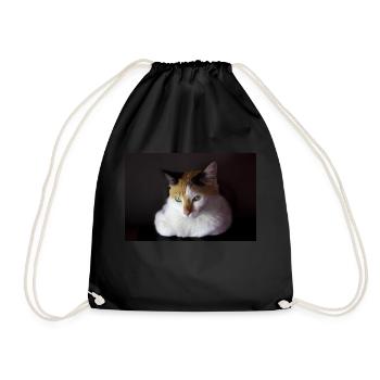 Nina the cat - Drawstring Bag - black - Front