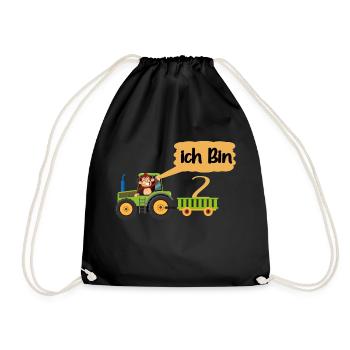 Ich bin 2 | Kindergeburtstag | zweiter Geburtstag - Sac de sport léger - noir - Devant