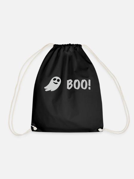 Halloween Shirt mit einem Geist Boo Geschenk - Turnbeutel - Schwarz