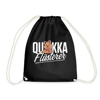 Quokka Flüsterer Beuteltier Känguru - Turnbeutel - Schwarz - Vorne