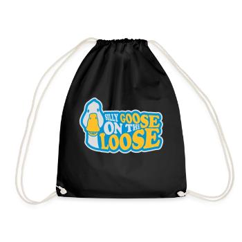 goose on the loose - Turnbeutel - Schwarz - Vorne