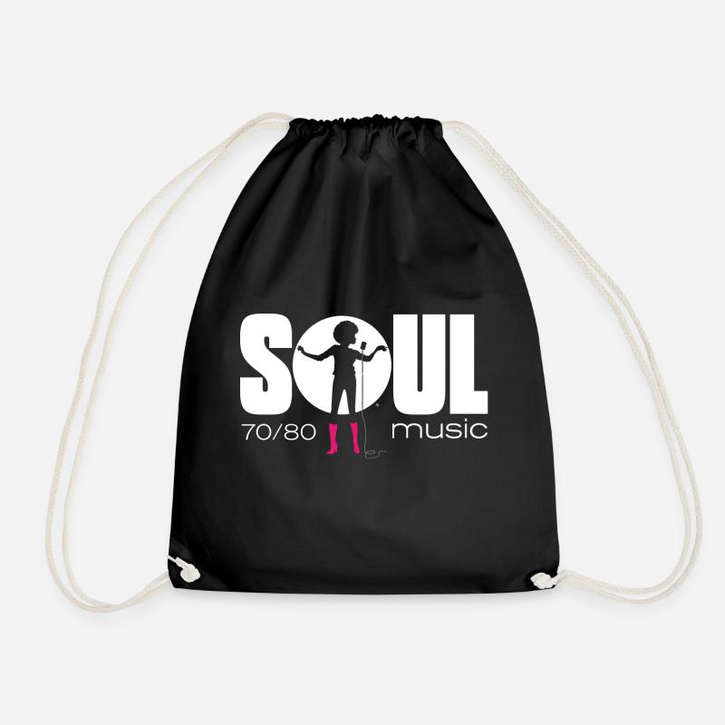 SOUL music 70/80 - Drawstring Bag - black