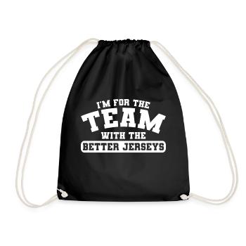 Sportspiel Sportmannschaft Geschenk - Turnbeutel - Schwarz - Vorne