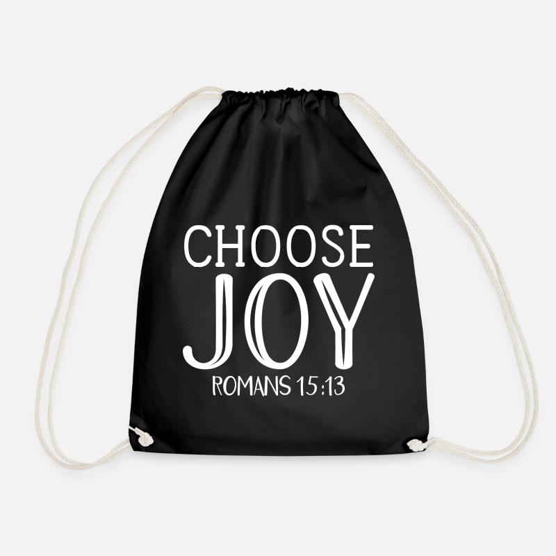 Choose Joy Romans 15:13 - Turnbeutel - Schwarz