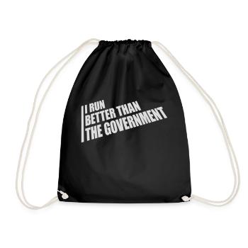 run better than government - Turnbeutel - Schwarz - Vorne