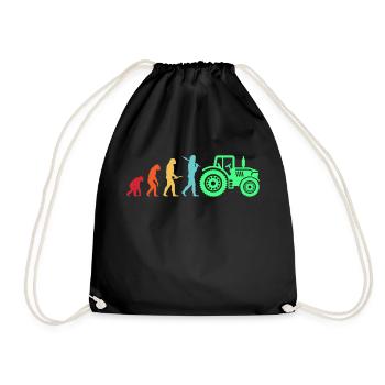 Evolution Tractor Farmers Farmers Supply - Drawstring Bag - black - Front