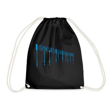 discipline over motivation Zitat - Turnbeutel - Schwarz - Vorne