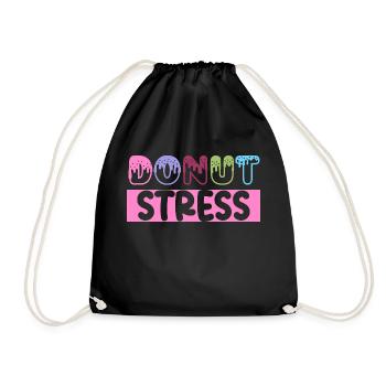 Donut stress donut cool gifts sweet food lover - Sac de sport léger - noir - Devant