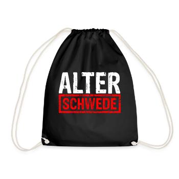 Alter Schwede Lustiger Ausdruck Design Spruch für - Turnbeutel - Schwarz - Vorne