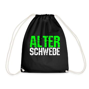 Alter Schwede Redewendung Fun Lustig Schweden - Ge - Turnbeutel - Schwarz - Vorne