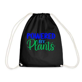 Powered by Plants - Turnbeutel - Schwarz - Vorne