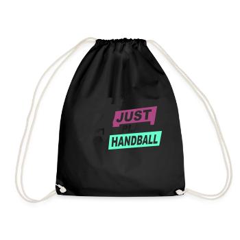 Handball - just play handball - Turnbeutel - Schwarz - Vorne