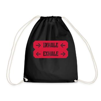 Inspirez expirez Yoga citation - Sac de sport léger - noir - Devant