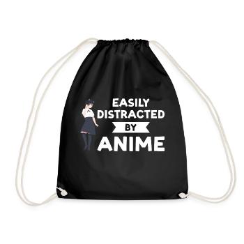 Anime merch Anime Anime Merchandise Geschenk - Turnbeutel - Schwarz - Vorne