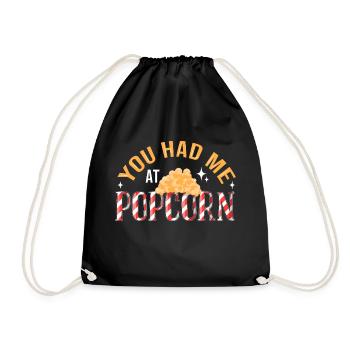Popcorn - Turnbeutel - Schwarz - Vorne