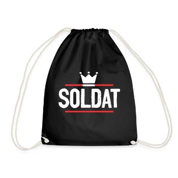 Soldat Beruf - Turnbeutel - Schwarz - Vorne