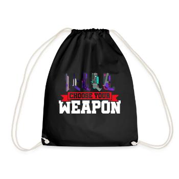 Choose Your Weapon Graphic Lasertag Player Laserga - Turnbeutel - Schwarz - Vorne