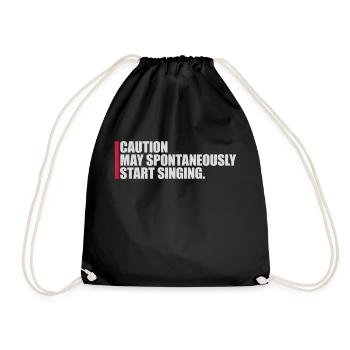 peut spontanément commencer à chanter - Sac de sport léger - noir - Devant