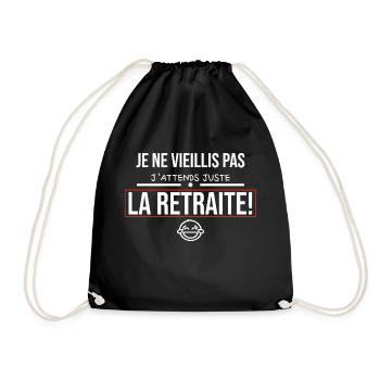 Je ne vieillis pas j'attends juste la retraite. - Sac de sport léger - noir - Devant