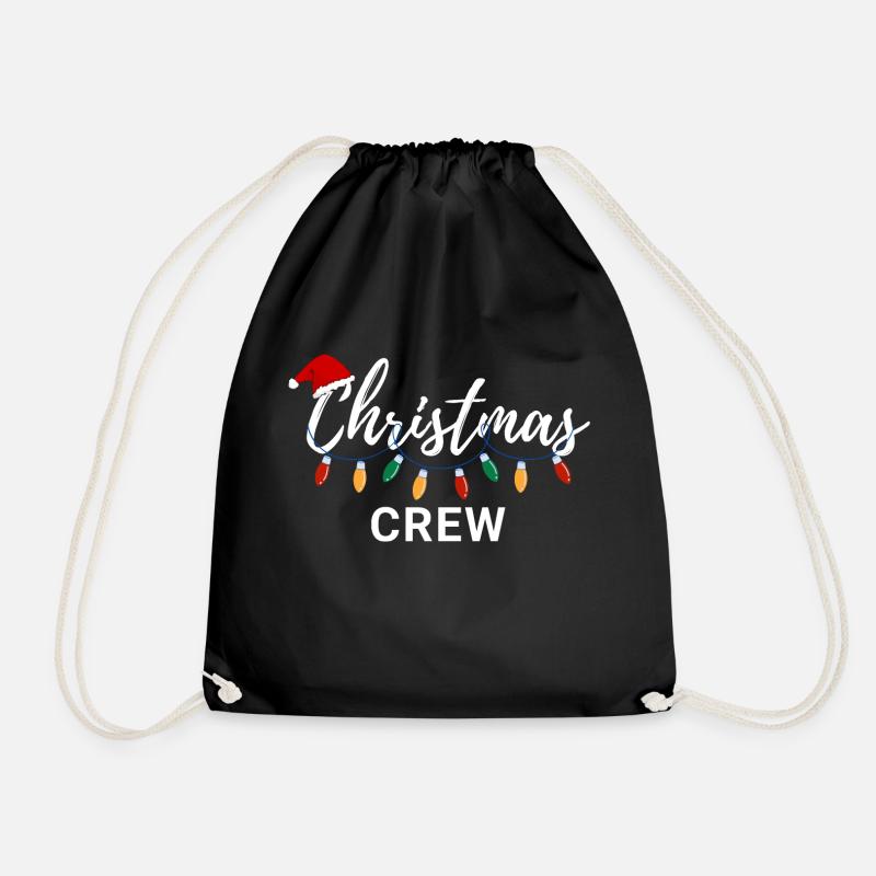 Weihnachts-Crew - Turnbeutel - Schwarz