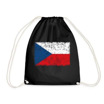 Czech Republic Vintage - Drawstring Bag - black - Front
