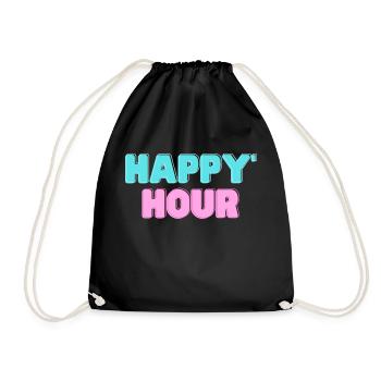 Happy Hour - Turnbeutel - Schwarz - Vorne