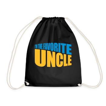im the favorite uncle - Turnbeutel - Schwarz - Vorne