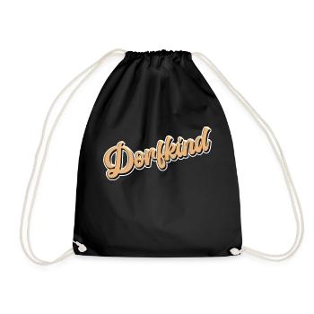 Dorfkind, Land, Eifel, Dorf, Spruch, fun - Turnbeutel - Schwarz - Vorne
