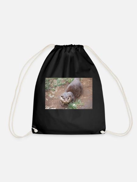 Loutre asiatique à petites griffes Zwergotter - Sac de sport léger - noir