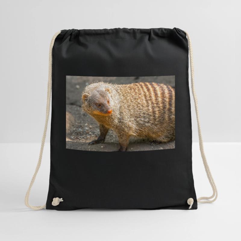 Gebänderte Manguste oder Zebramanguste Turnbeutel