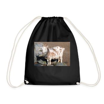 Chèvre naine ou chèvre miniature Zwergziege - Sac de sport léger - noir - Devant