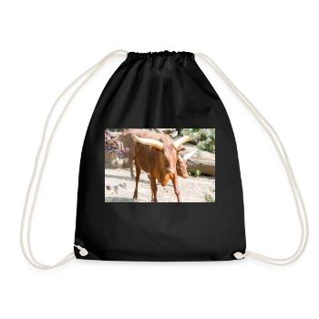 Ankole-Watusi or Ankole Longhorn Watussirind - Drawstring Bag - black - Front
