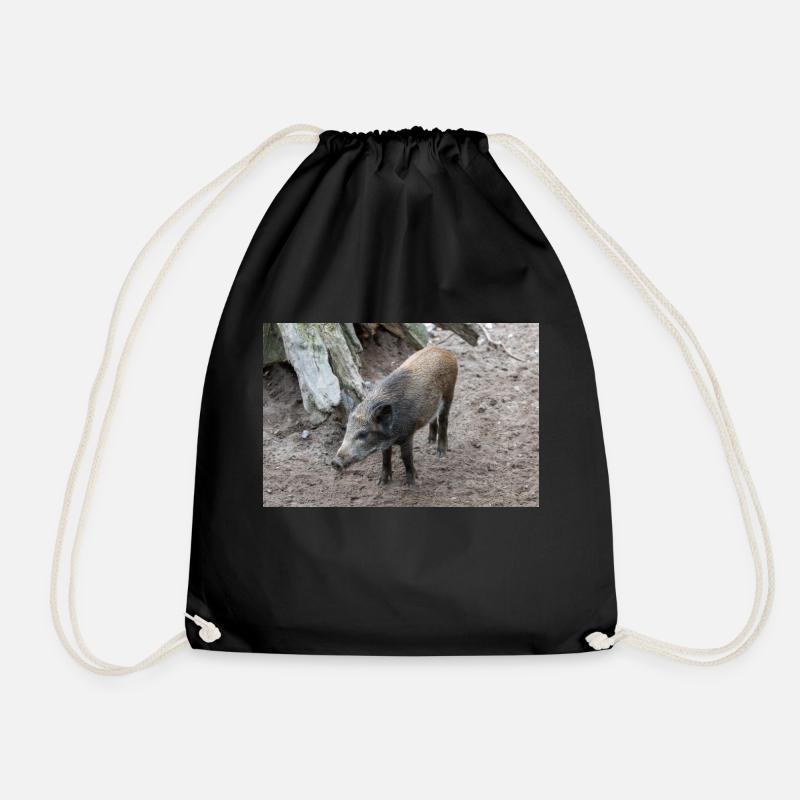 Wildschwein Sus scrofa - Turnbeutel - Schwarz