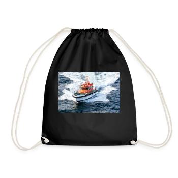 picture of a pilot boat in action - Drawstring Bag - black - Front