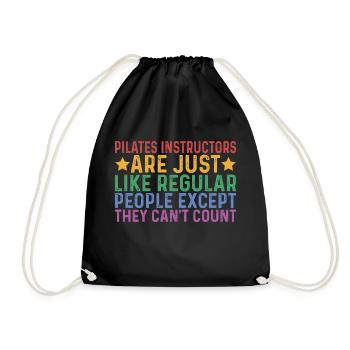Pilates Instructors Can't Count 3 - Drawstring Bag - black - Front