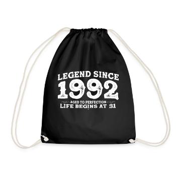 Légende depuis 1992 31 Année de Perfection - 31ème - Sac de sport léger - noir - Devant