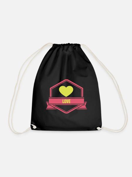 LOVE - Turnbeutel - Schwarz