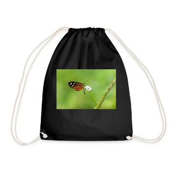 le papillon sur la fleur - Sac de sport léger - noir - Devant