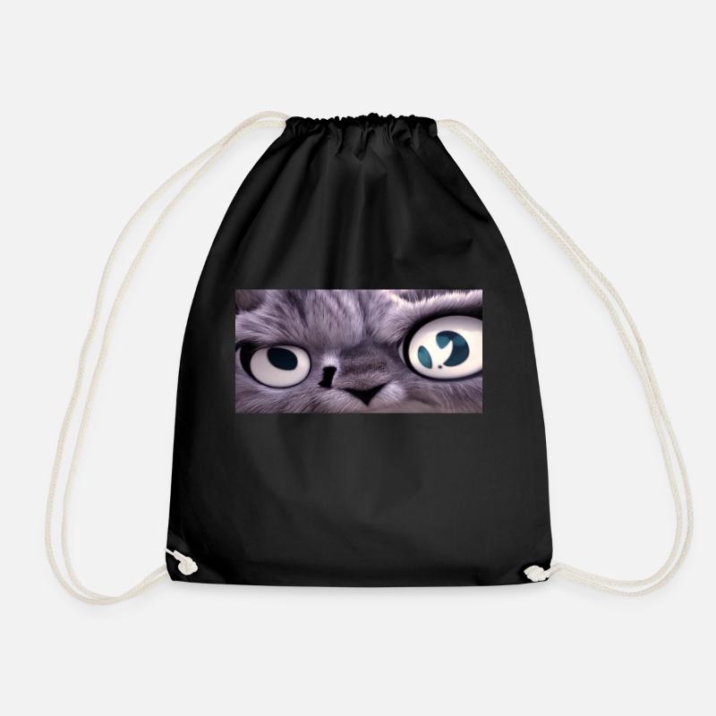 Cat looks at you - Turnbeutel - Schwarz
